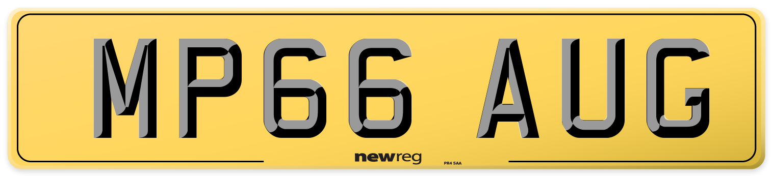 MP66 AUG Rear Number Plate
