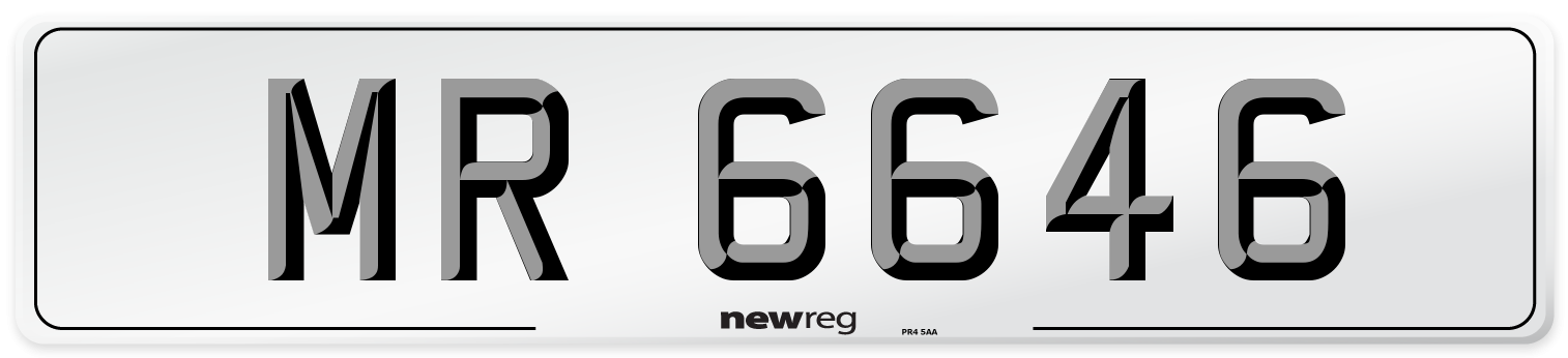 MR 6646 Front Number Plate