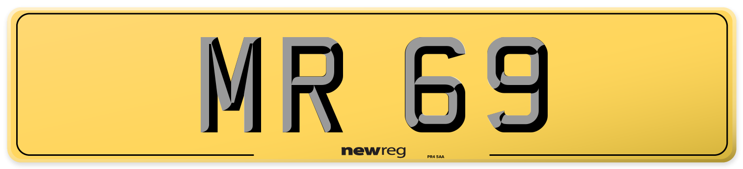 MR 69 Rear Number Plate