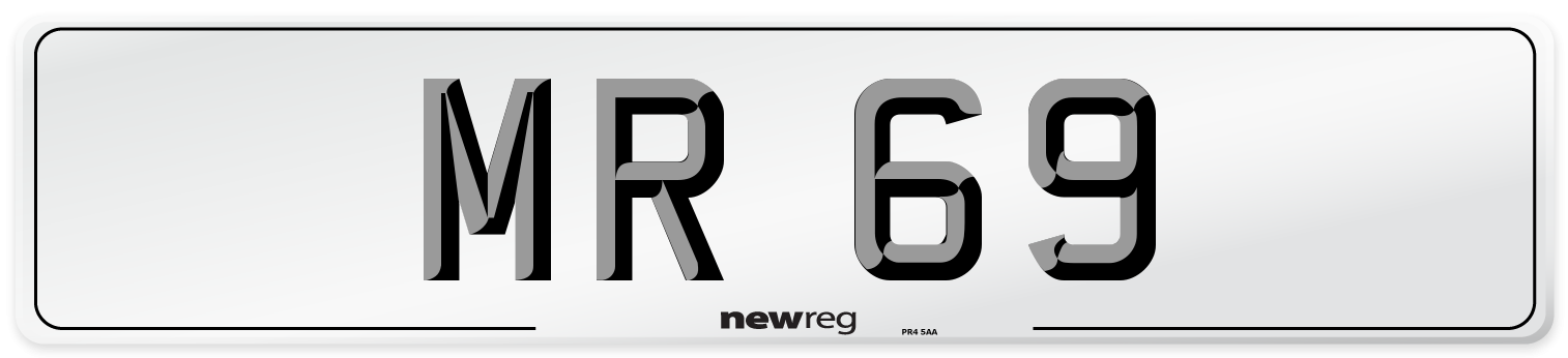 MR 69 Front Number Plate