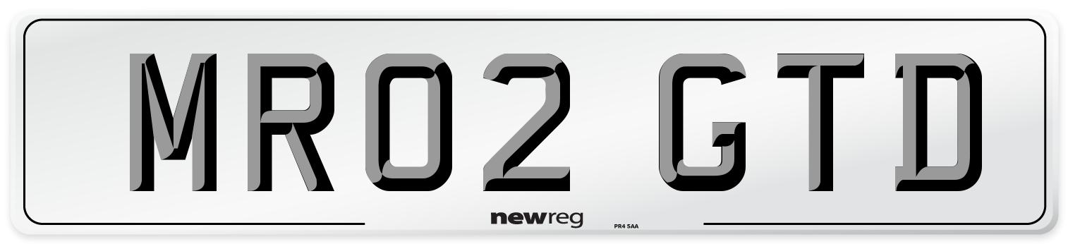 MR02 GTD Front Number Plate