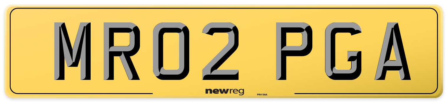 MR02 PGA Rear Number Plate