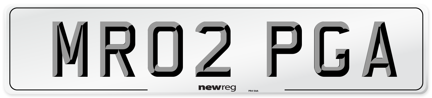 MR02 PGA Front Number Plate
