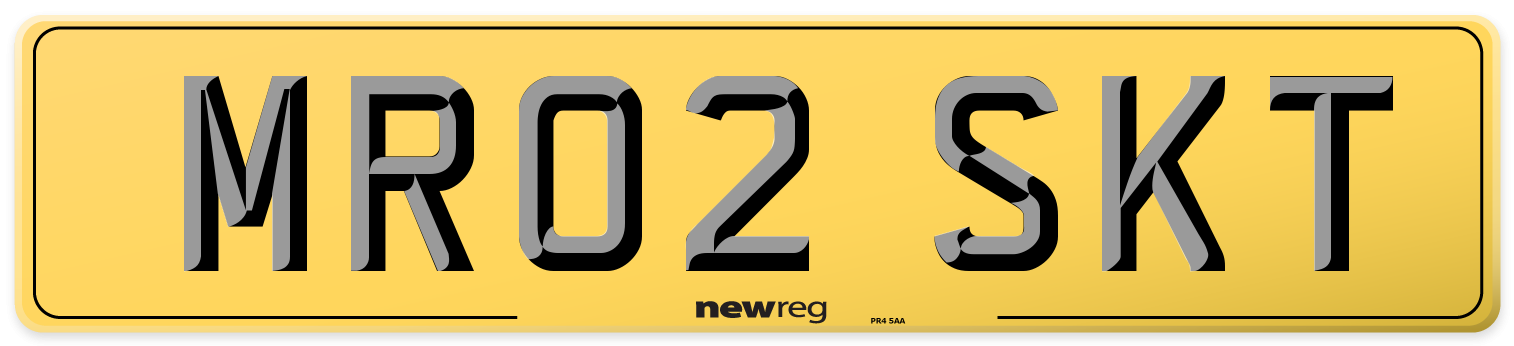 MR02 SKT Rear Number Plate