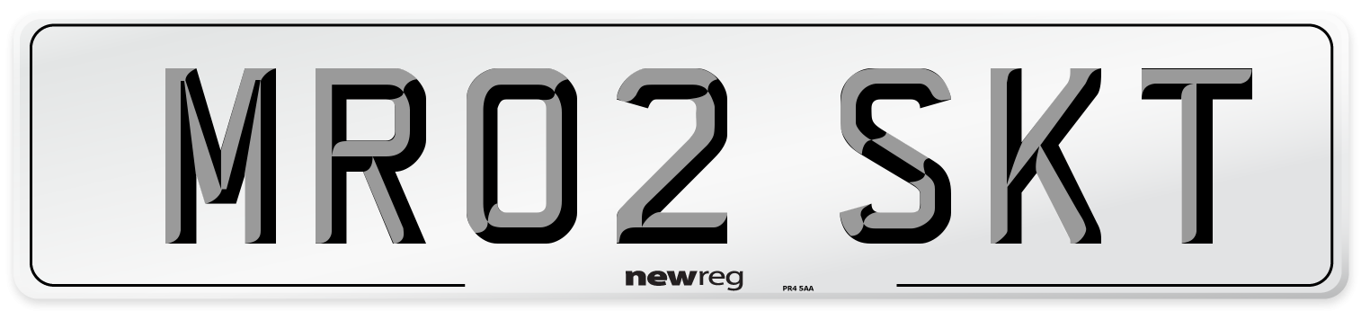 MR02 SKT Front Number Plate