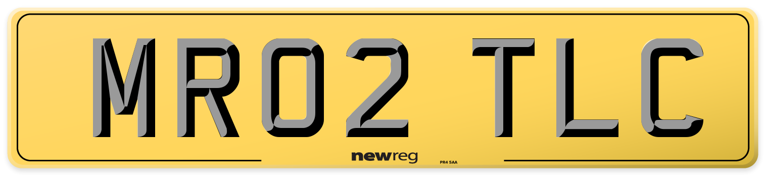 MR02 TLC Rear Number Plate