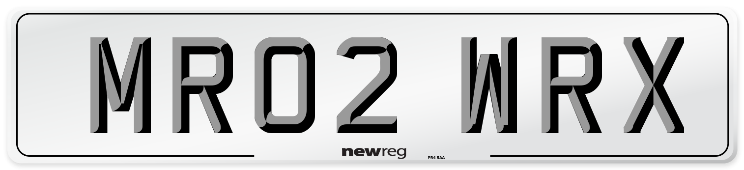 MR02 WRX Front Number Plate