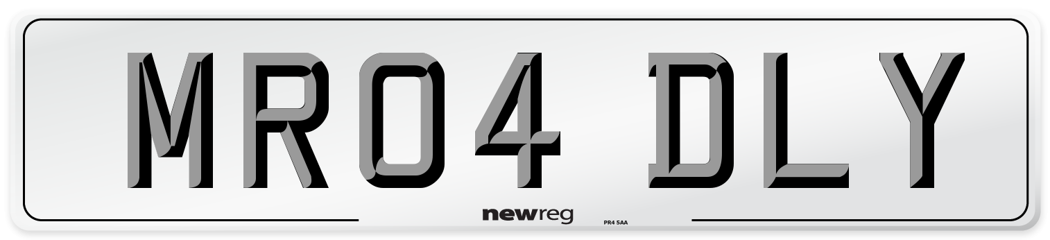 MR04 DLY Front Number Plate