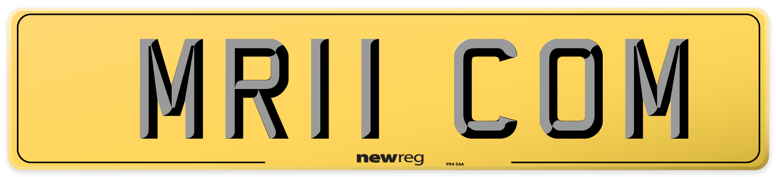 MR11 COM Rear Number Plate