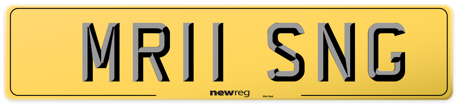 MR11 SNG Rear Number Plate