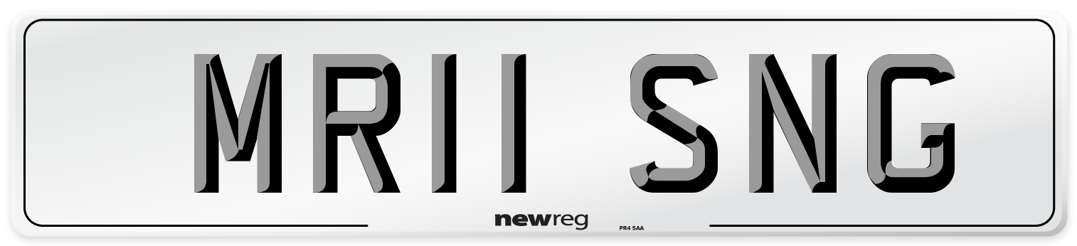 MR11 SNG Front Number Plate