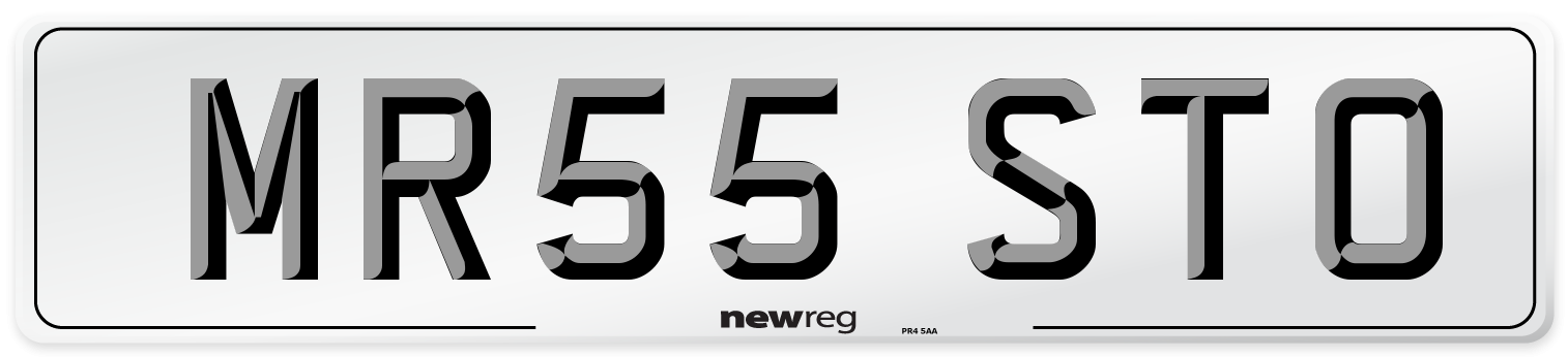 MR55 STO Front Number Plate