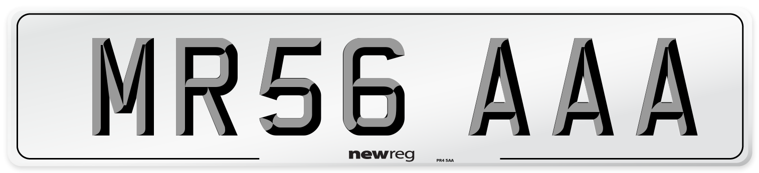 MR56 AAA Front Number Plate