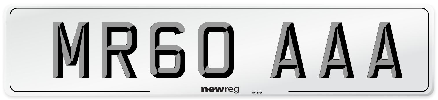 MR60 AAA Front Number Plate