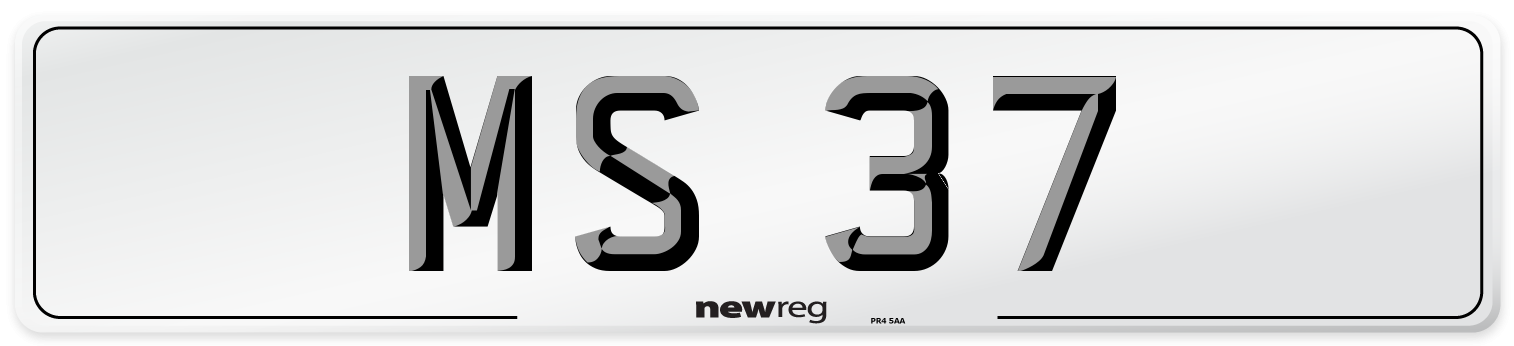 MS 37 Front Number Plate