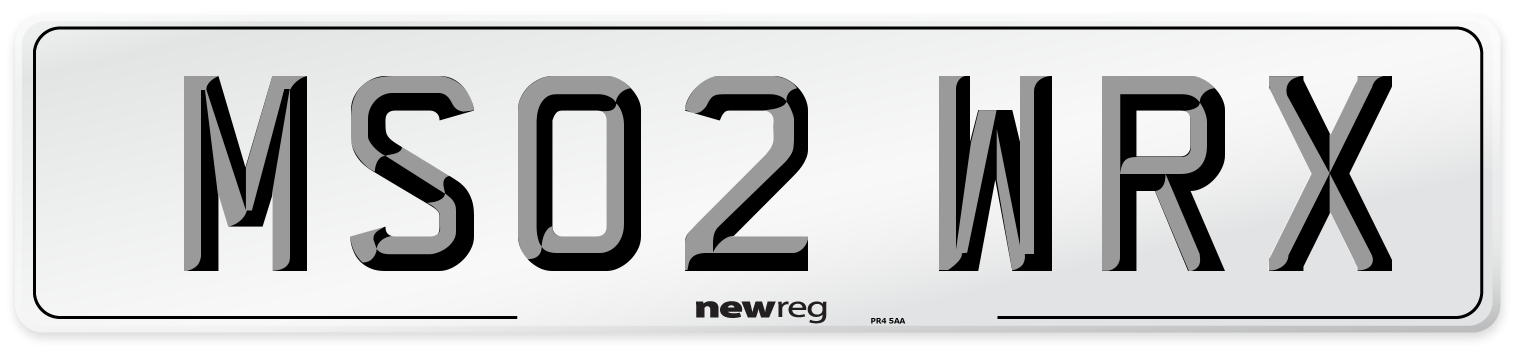 MS02 WRX Front Number Plate
