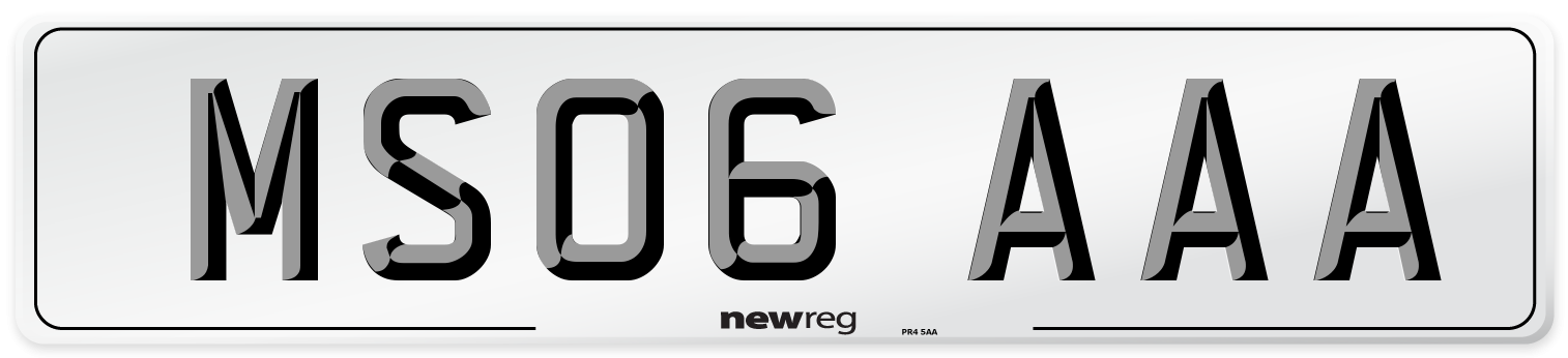 MS06 AAA Front Number Plate