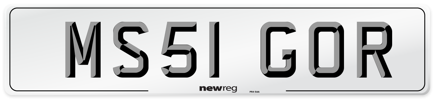 MS51 GOR Front Number Plate