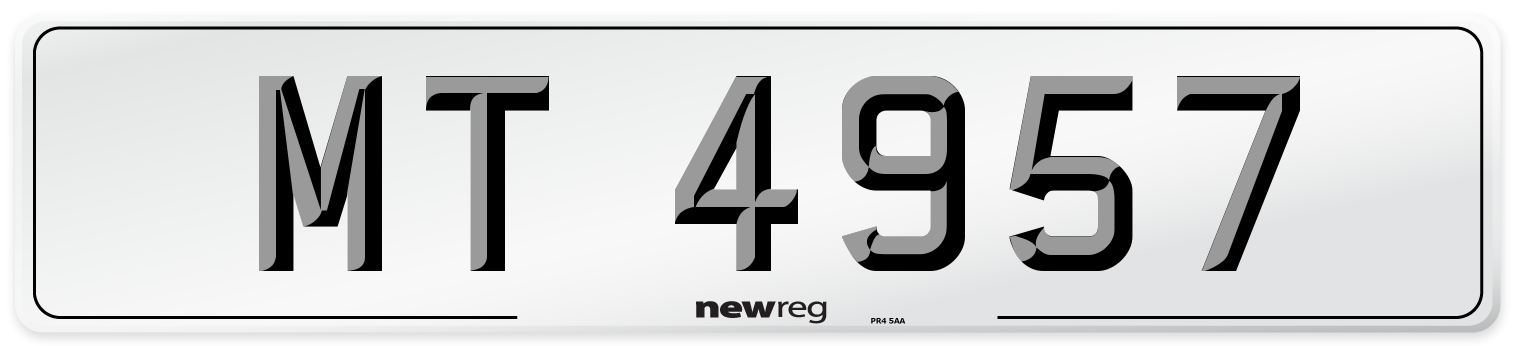 MT 4957 Front Number Plate