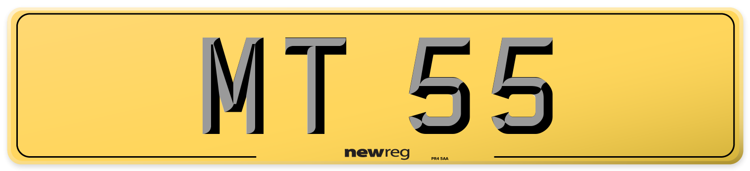 MT 55 Rear Number Plate