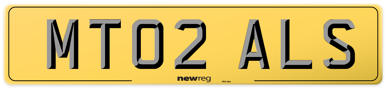 MT02 ALS Rear Number Plate