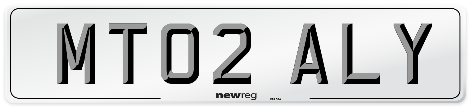 MT02 ALY Front Number Plate