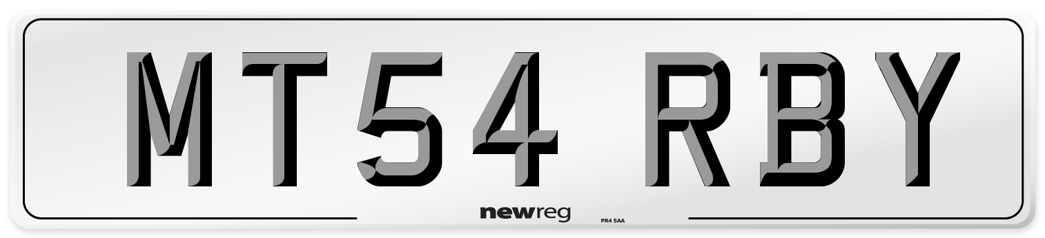 MT54 RBY Front Number Plate