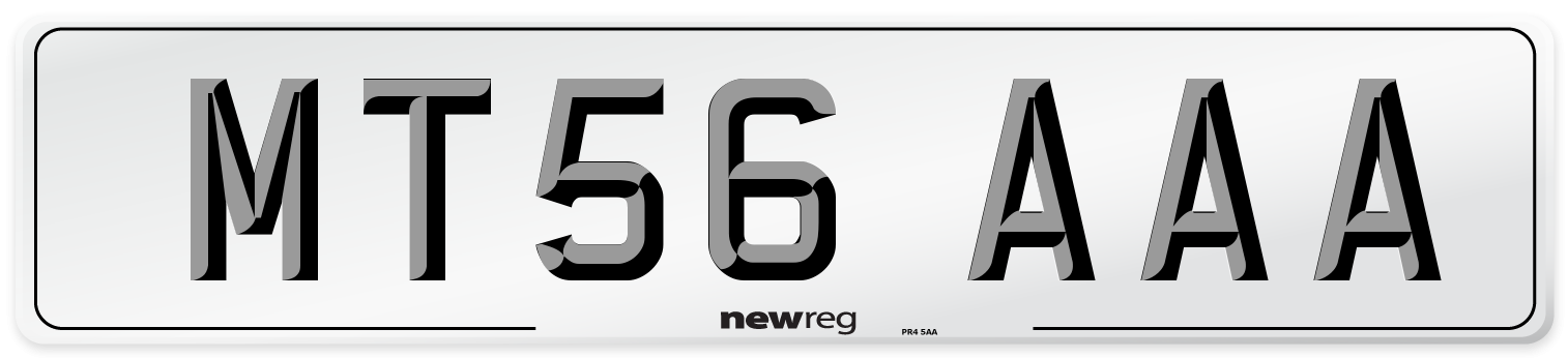 MT56 AAA Front Number Plate