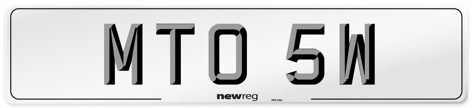 MTO 5W Front Number Plate