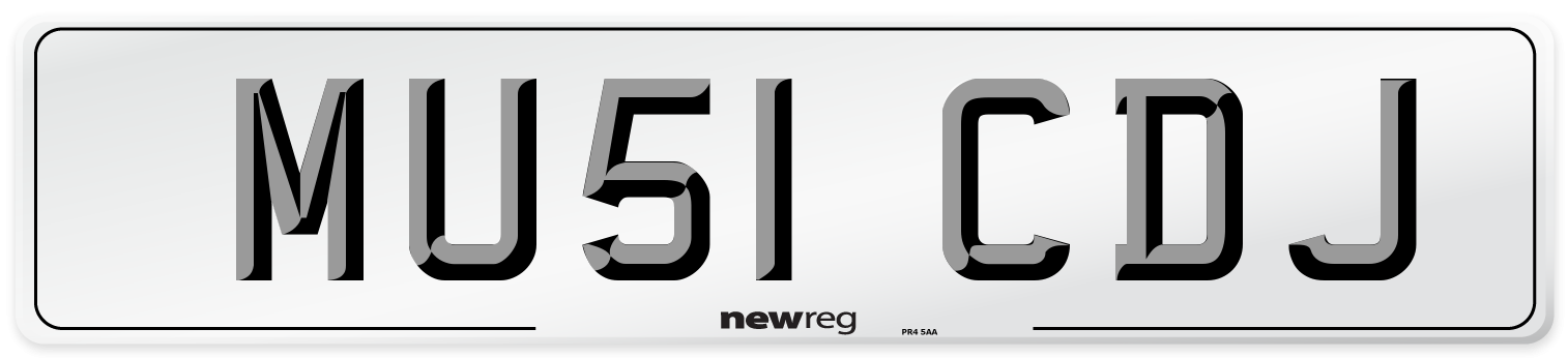 MU51 CDJ Front Number Plate
