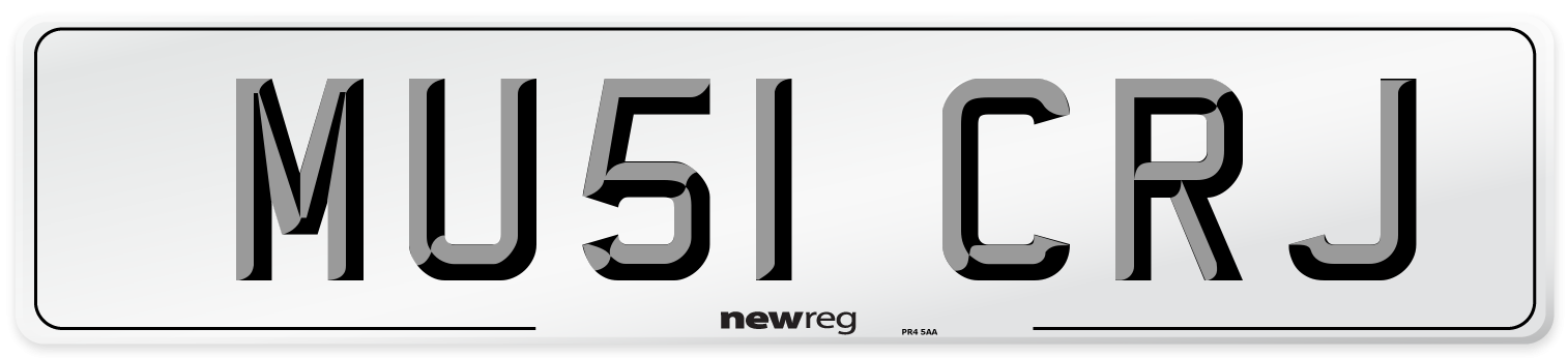 MU51 CRJ Front Number Plate