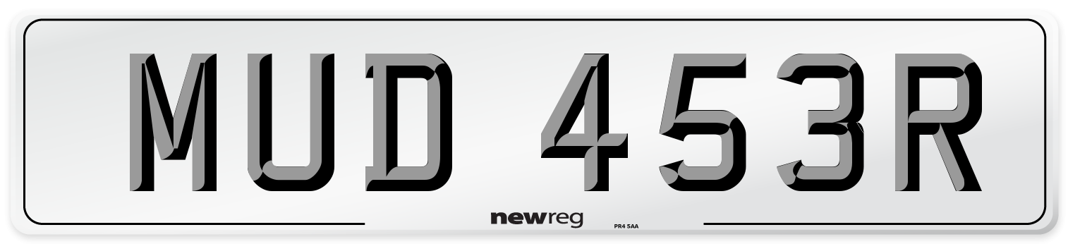 MUD 453R Front Number Plate