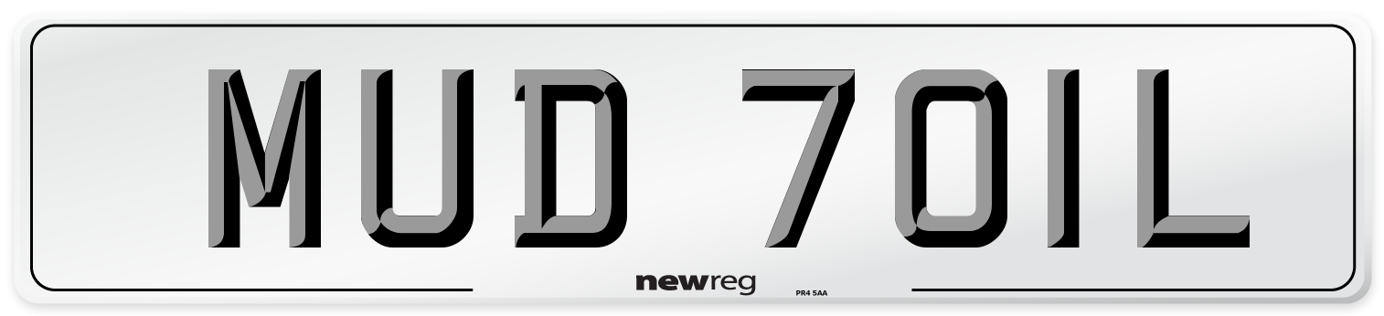 MUD 701L Front Number Plate