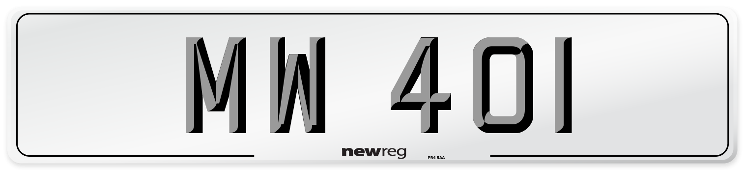 MW 401 Front Number Plate