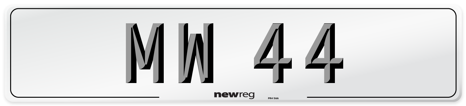 MW 44 Front Number Plate