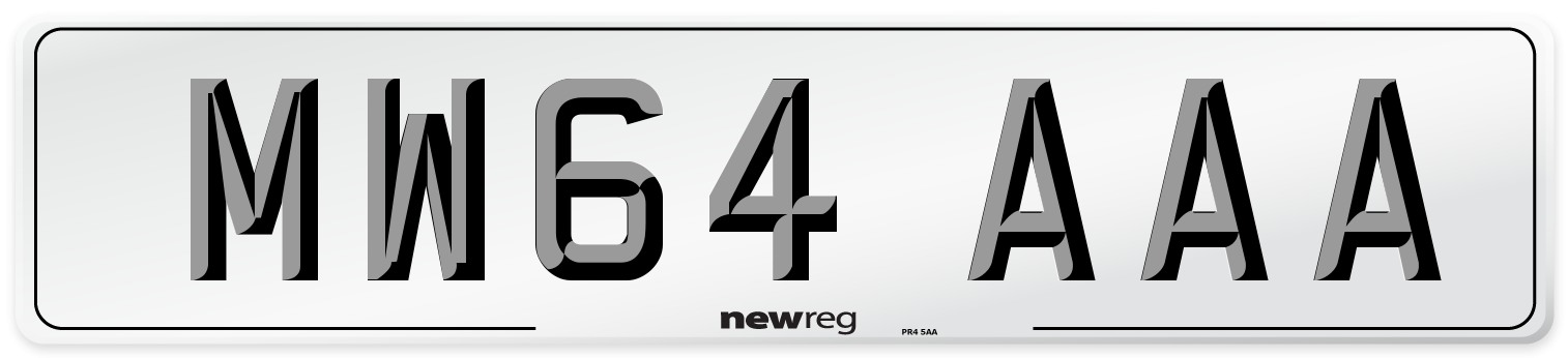 MW64 AAA Front Number Plate