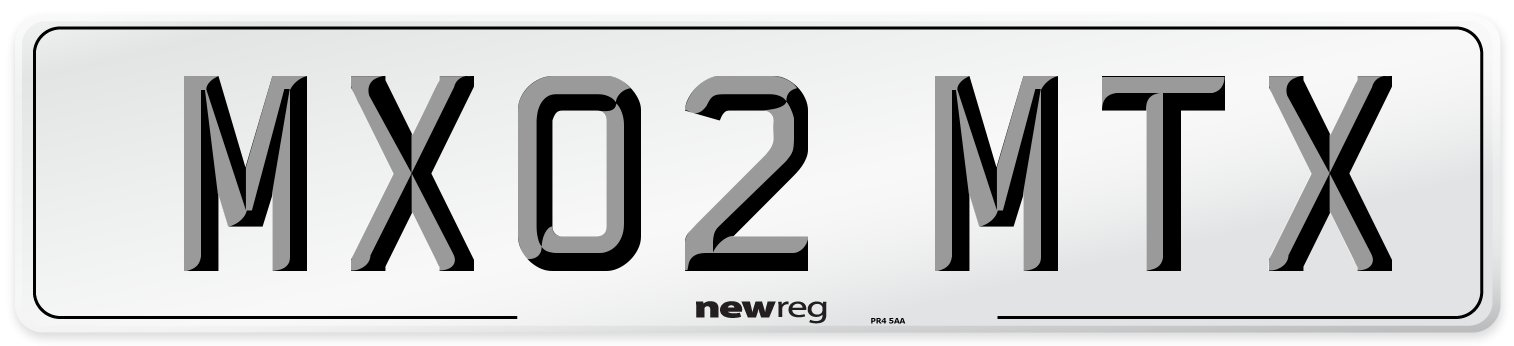 MX02 MTX Front Number Plate