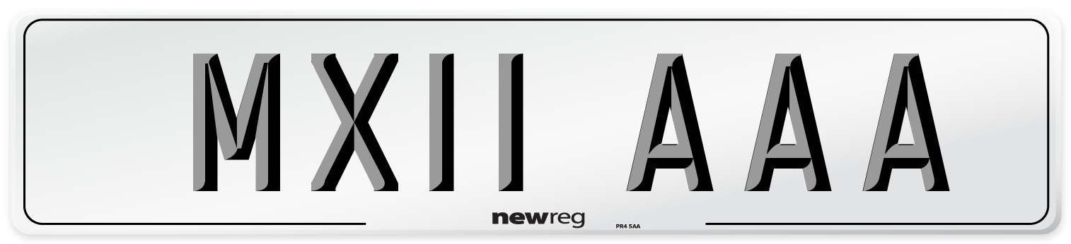 MX11 AAA Front Number Plate
