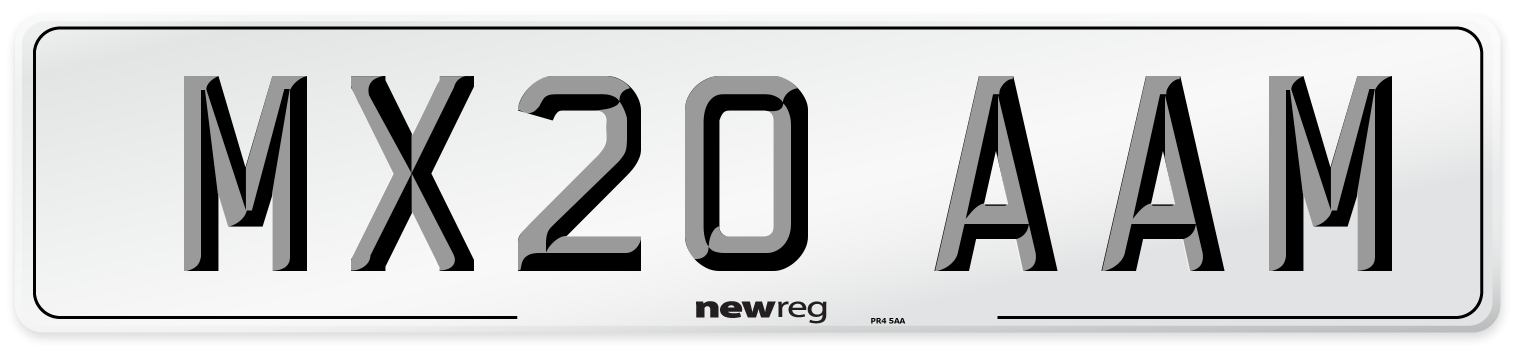 MX20 AAM Front Number Plate