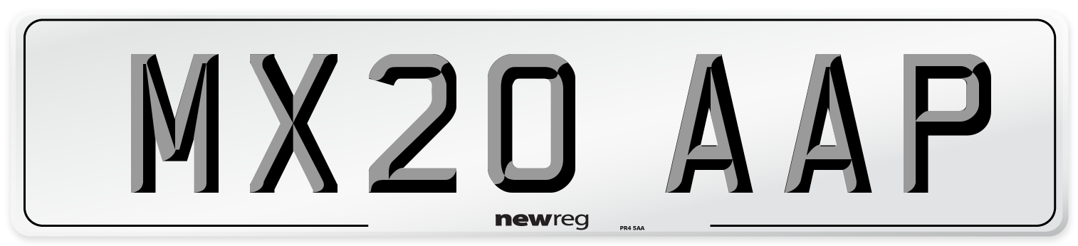MX20 AAP Front Number Plate