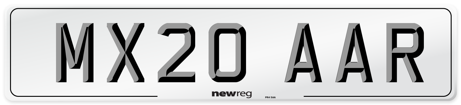 MX20 AAR Front Number Plate