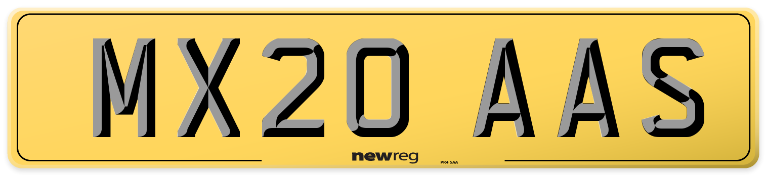 MX20 AAS Rear Number Plate