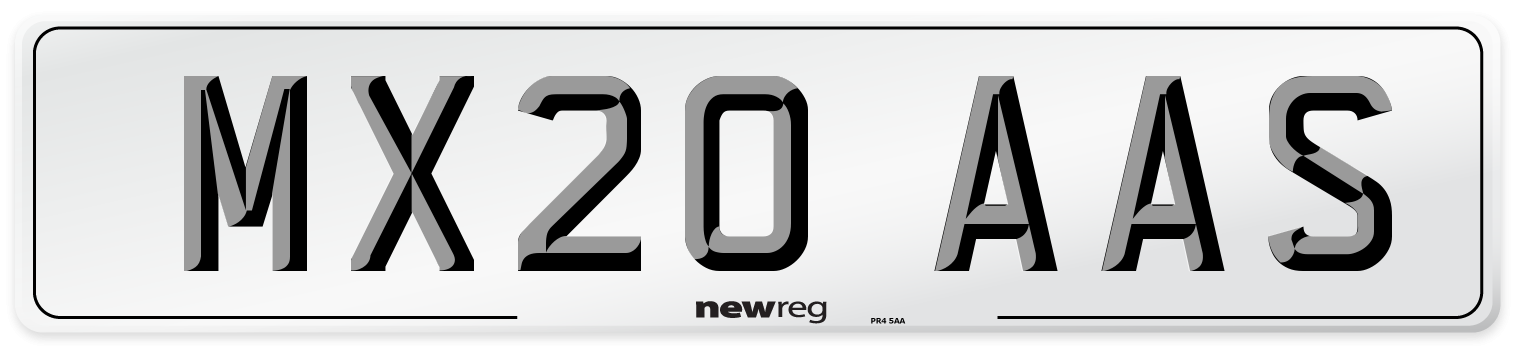 MX20 AAS Front Number Plate