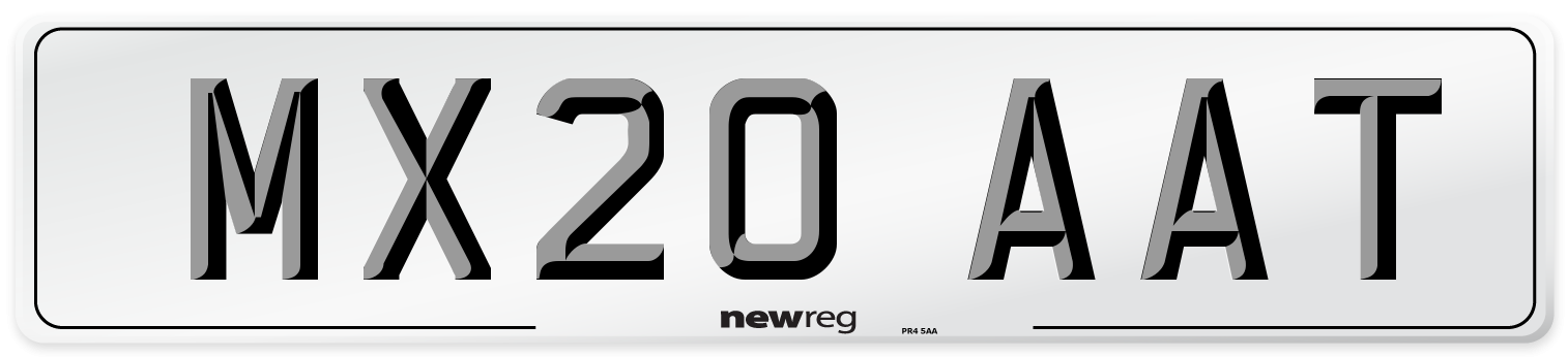 MX20 AAT Front Number Plate