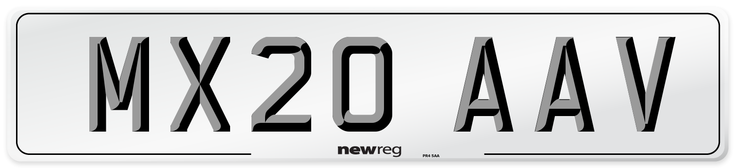 MX20 AAV Front Number Plate