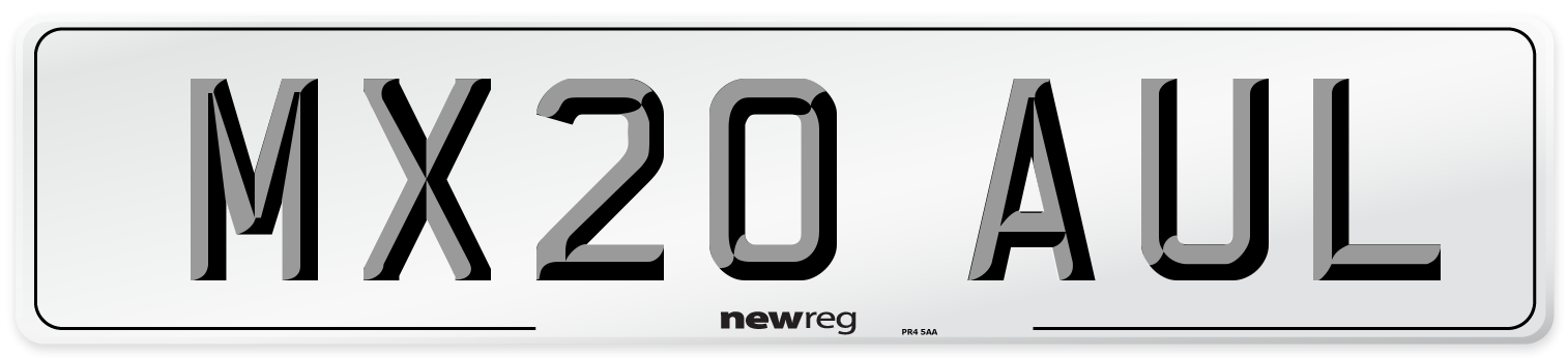 MX20 AUL Front Number Plate
