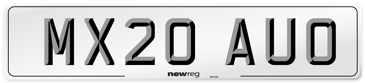 MX20 AUO Front Number Plate