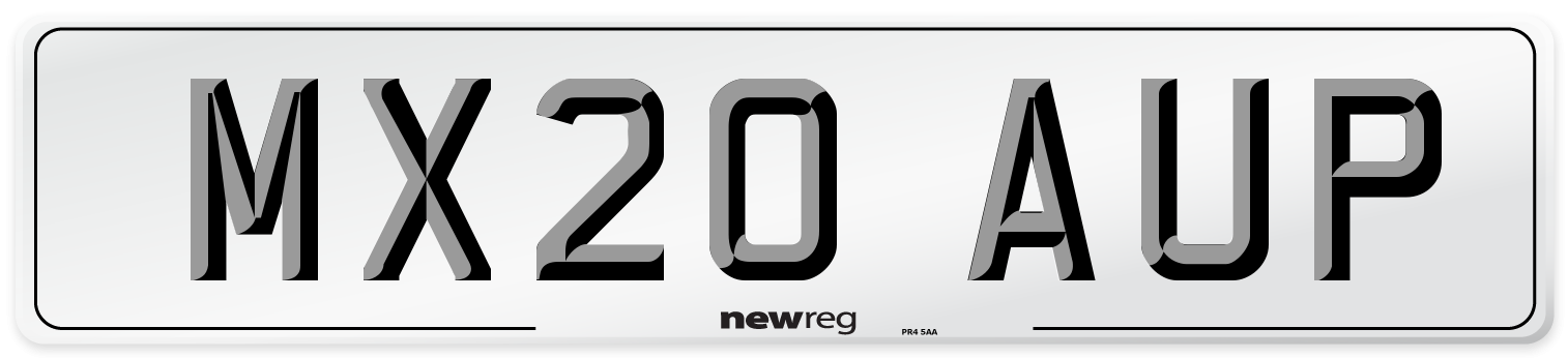 MX20 AUP Front Number Plate