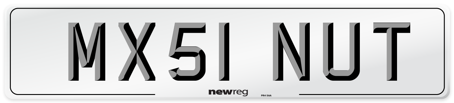 MX51 NUT Front Number Plate