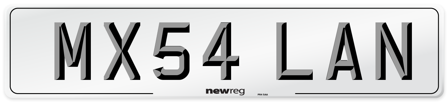 MX54 LAN Front Number Plate